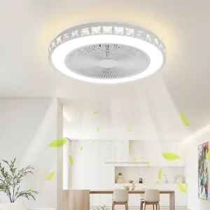 Modern Reversible Ceiling Fan with Dimmable LED Lighting and Remote Control