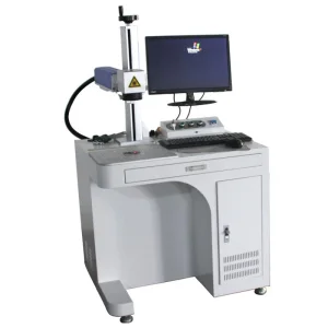 Desktop Laser Logo Printing Marker, 30W 50W Metal Engraving Optical Raycus Fiber Laser Marking Machine with Computer