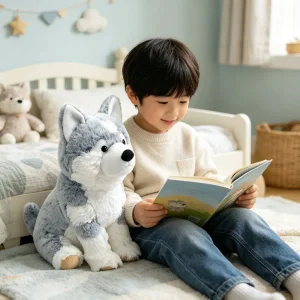 Animal de peluche husky suave peluche OEM personalizado simulación juguetes para niños