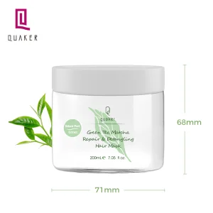 Qquaker Organic Repair Green Tea Matcha Hair Mask Treatments Protein Vitamins Hair Masque for Damaged Hair