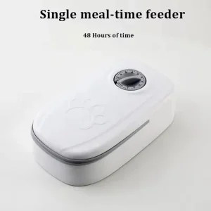 Dual-Bowl Cat Automatic Pet Feeder with Timed Design and Anti-Stealing Cover