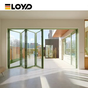 Modern Aluminum Alloy Folding Door Tempered Glass