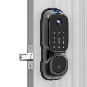 Smart Door Lock,Fingerprint Keyless Entry Door Lock with Camera&amp;Doorbell,Built-in Wi-Fi Deadbolt Smart Lock for Front Door