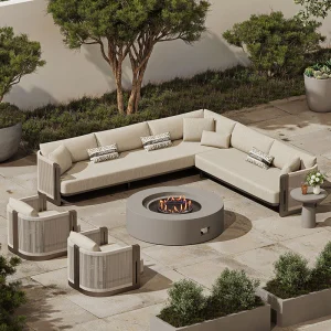 Hotel Outdoor Sofa Set Comfortable Villa Outdoor Sofa Garden Sofa Set Luxury Resort Outdoor Furniture Set Patio Outdoor Sofa Set