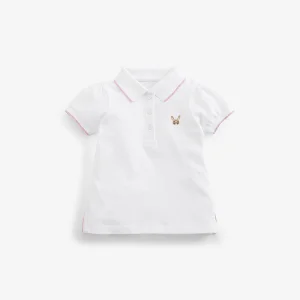 Polo de algodón para niños de verano de ropa para niños de bajo precio Ropa de manga corta de color blanco