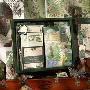 Flower DIY Journaling Supplies Vintage Botanical Scrapbook Kit