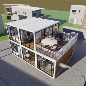 Customized Apple Cabin Ready Built Tiny Luxury Prefabricated Mobile House