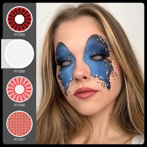 PSEYECHE Halloween Colored Contacts Crazy Blind Contact Lenses