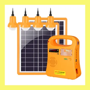 Eco-Friendly Solar Lighting Solution Featuring Four Energy-Efficient Bulbs