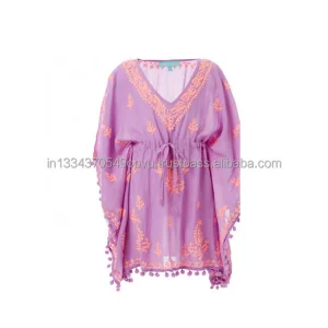 Kids Boutique Clothing Summer Girls Floral Embroidered Bikini Cover up Dress 2019 European Children Spring Baby Kaftan Sundress