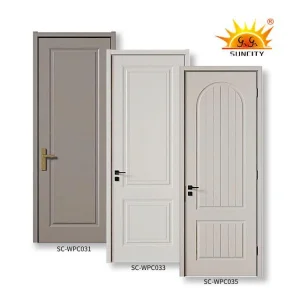 Popular WPC Bedroom Interior Door for Houses Apartment PVC Door Interior Design Frames WPC Door