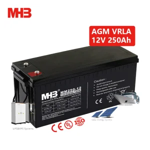 Mhb VRLA AGM Solar Deep Cycle Telecom Seal Lead Acid Dry 12V 250ah Battery Trade for Communication Equipment