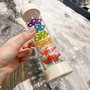 Early Education Children Hand-eye Coordination Training Baby Music Toy Wooden Rain Drum Musical Instrument