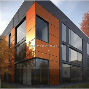 Paredes de vidro ACP de aço de alta resistência, armazém, oficina modular, edifício de escritório com estrutura de aço personalizada, empreiteiro geral, construção turnkey