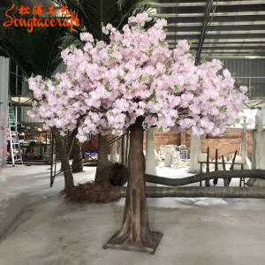 Elegant Japanese Sakura Tree Indoor Wedding Pink Artificial Cherry Blossom Tree
