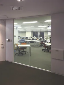 Switchable Smart Glass Sliding Door Office Automatic Interior Intelligent Privacy Framless Glass Doors