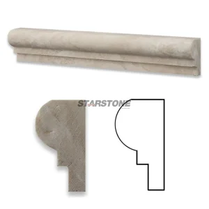 Starstone Natural Beige Marble Frame Trim Marble Wall Skirting for Sale