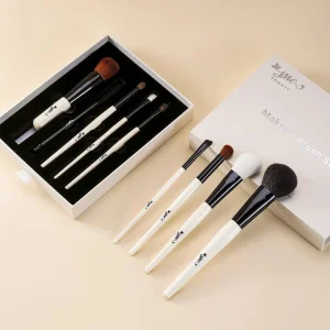 9pcs Makeup Brush Set Portable Wooden Handle