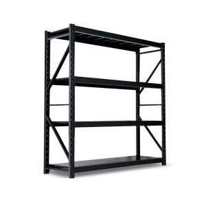 Steel 4-Layer Boltless Adjustable Warehouse Racks with Powder Coating for Warehouse & Household Storage