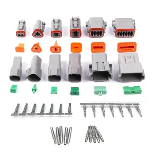 Conector Deutsch de alta calidad serie Dt 2p 3p 4p 6p 8p 12p conector de potencia Dt04-2p 3p 4p 6p 8p 12p Dt06-2s 3s 4s 6s 8s 12s conector automotriz personalizado