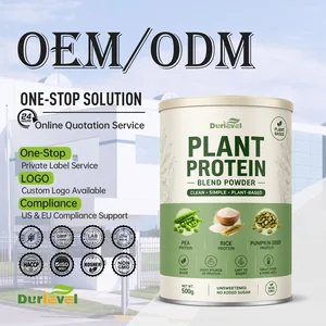 Instant Mix Plant Protein Blend Powder Pea Rice Pumpkin Seed Stick Pack Private Label GMP NSF HACCP Vegan Fast Shipping