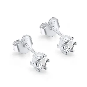 18K Gold Zirconium Earrings