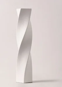Tall Twisted Geometric Ceramic Vase