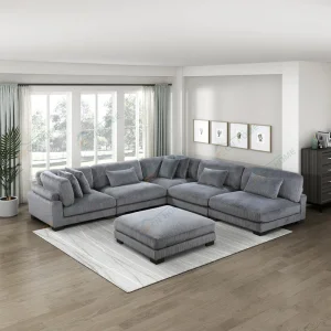 Dark Gray Big Size Modular Couch Set