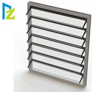 Aluminium Casement Window with Fixed Louver and Clear Glass Panels for Ventilation and Modern Homes