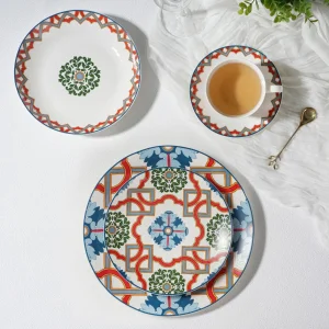 New Products Handcrafted Aesthetics Porcelain Plates Ceramic Tableware Sets for Hotels