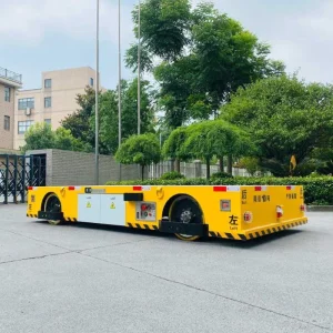 2025 New Product Steel Factory Trackless Plate Transport Cart Electric Flat Transfer Carriage