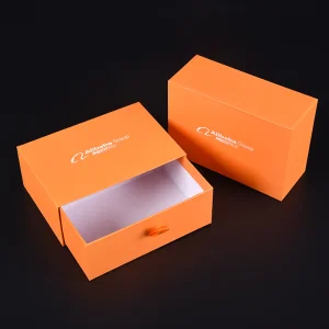 Luxury Orange Rigid Cardboard Gift Box