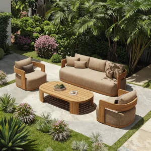 Hotel Outdoor Furniture Sofa Garden Sofa Set Luxury Resort Outdoor Furniture Set Patio Teak Outdoor Furniture Villa Outdoor Sofa