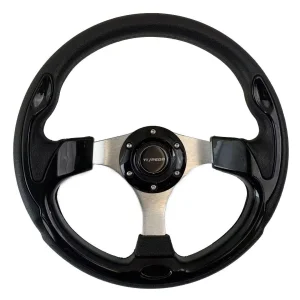 Black Golf Cart PU Steering Wheel High Quality Steering Wheel