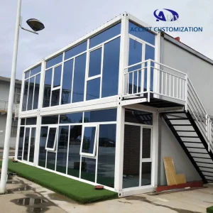 Casa Contêiner Modular Portátil Móvel para Escritório de Banheiro, Casa Contêiner Pré-fabricada, Casa Contêiner de Pacote Plano