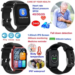 4G IP67 waterproof senior watch