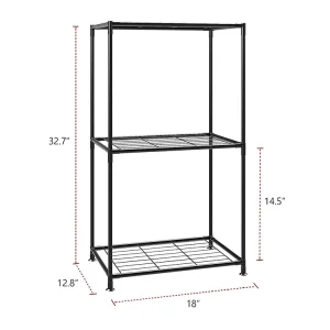 High Quality Nsf Approval 3 Tiers Metal Adjustable Wire Shelving Unit