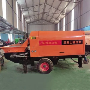 Small Mortar Spraying Machine Concrete Mixer Construction Machinery Electric Diesel Engine Mobile Portable Trailer Mounted Concrete Pump for Sale