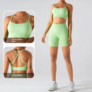 Women's Adult Shockproof Push-Up Sports Bra Crisscross Straps High Support Spandex/Nylon Quick-Dry Yoga Fitness Running Wear