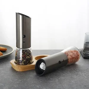 Gunmetal Gray Gravity Pepper Grinder Set