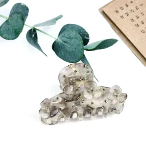 CANYUAN Fashion Glitter Flower Hair Claw Clip for Women Acetate Hair Clamp With Rhinestone Shiny Accessories Manufacturer