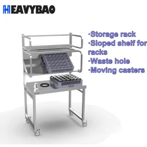 Worktable with Sloped Shelf