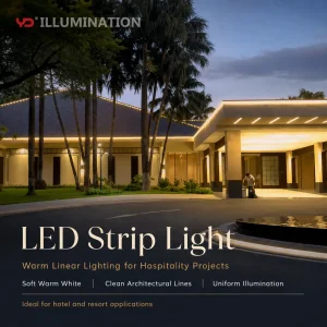 Fita de LED à prova d'água versátil para designs arquitetônicos ao ar livre