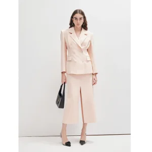 Novo Blazer Feminino com Lapela e Dupla Frente