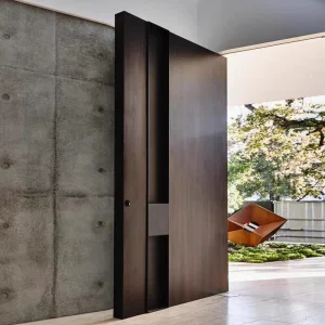 Entrada de Luxo da Vila, Porta Pivotante Externa de Alumínio, Portas de Metal, Portas de Aço Inoxidável e Portas de Entrada