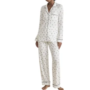 Luxury Elegant Bamboo Pajamas Set Soft Knitted Sleepwear