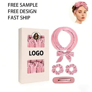 Custom logo Curly Hair Roller Thickening Curling Tool Clip Set No-heat Curling Iron Long-lasting Hair Clip Hair Ring for Styling