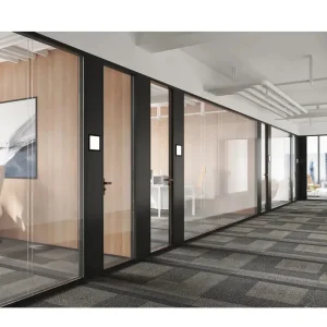 High-Grade Acoustic Isolation Freestanding Office Wall Partition Interior Decorative Conference Room Dividing Glass Wall
