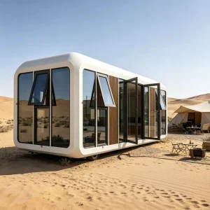 Cabana de Maçã Moderna Prefabricada Modular e Pequena com Hotel