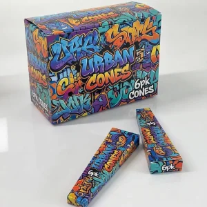 Brand Custom Rolled Paper Cone Boxes UV Printed Recyclable Packaging